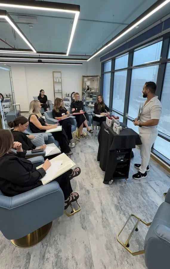 The FILTER team in a professional colour training session at the salon